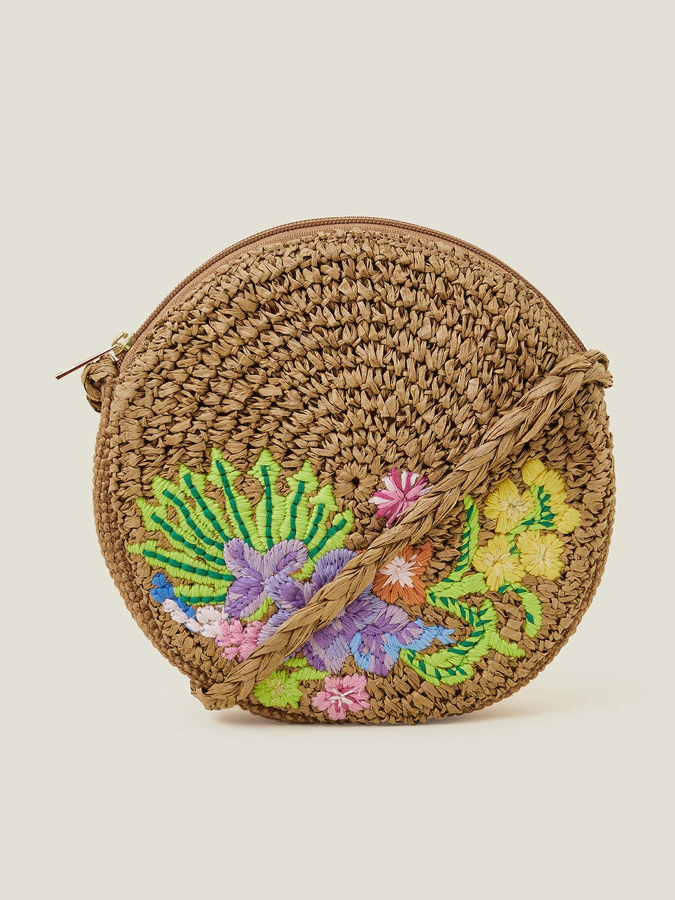 Image 1 of 4 of Accessorize Floral Circle Cross Body