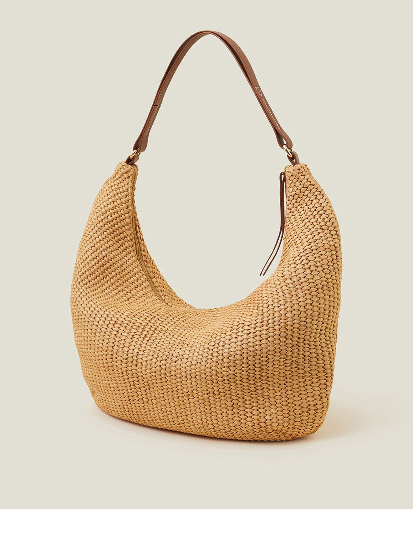 Image 3 of 4 of Accessorize Raffia Scoop Shoulder
