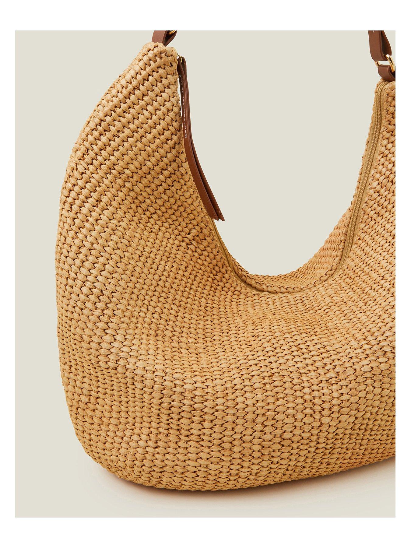 Image 4 of 4 of Accessorize Raffia Scoop Shoulder