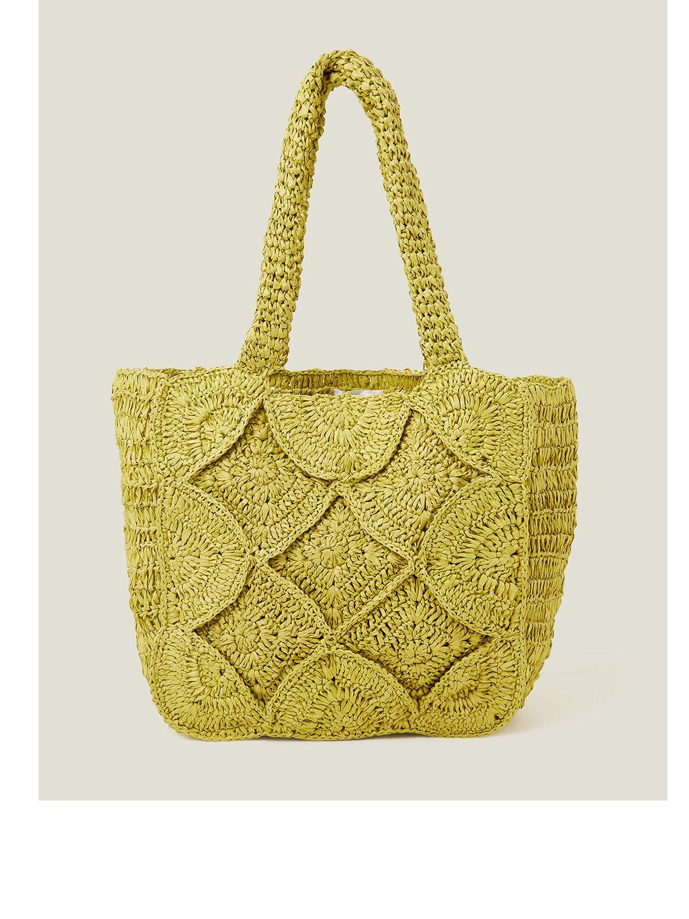 Image 1 of 4 of Accessorize Raffia Shopper