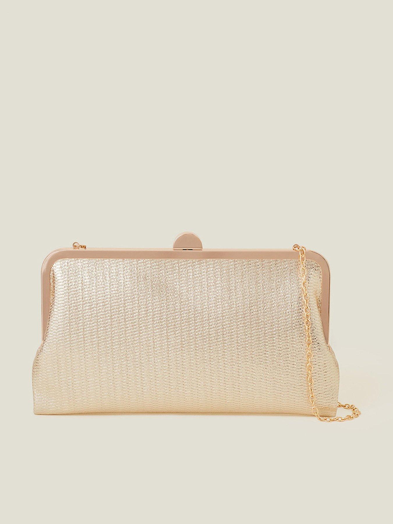 Image 1 of 4 of Accessorize Metallic Clutch Bag