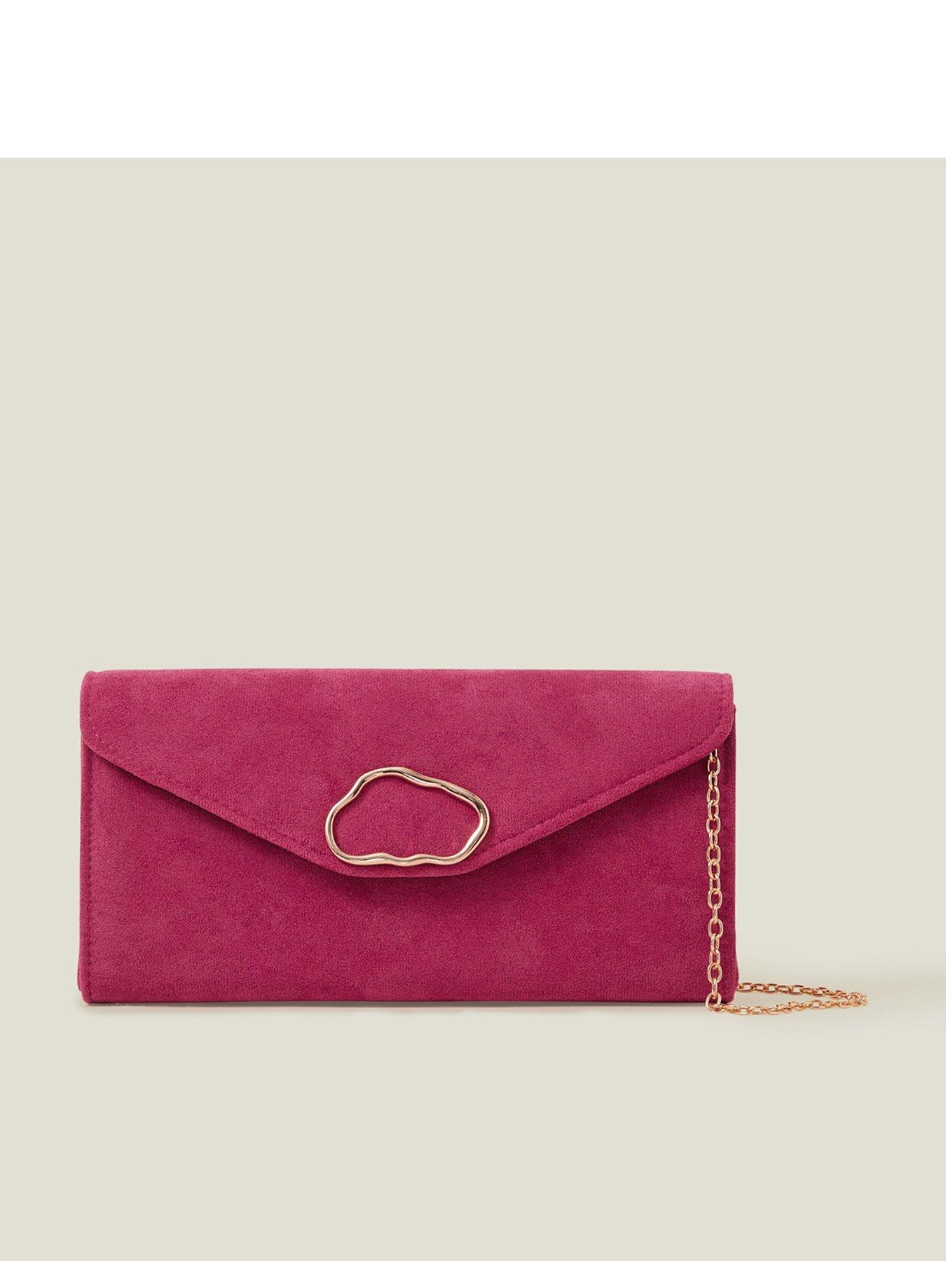 Image 1 of 4 of Accessorize Suedette Box Clutch