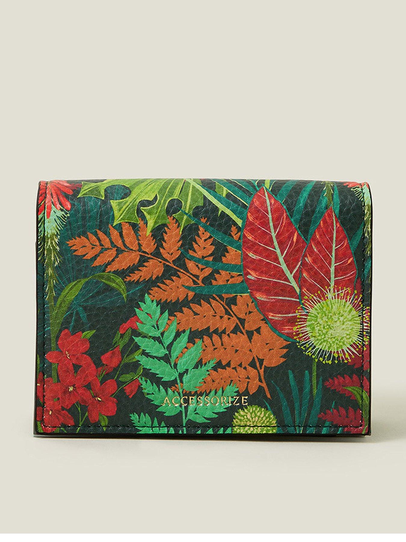 Image 1 of 3 of Accessorize Fold Over Print Purse