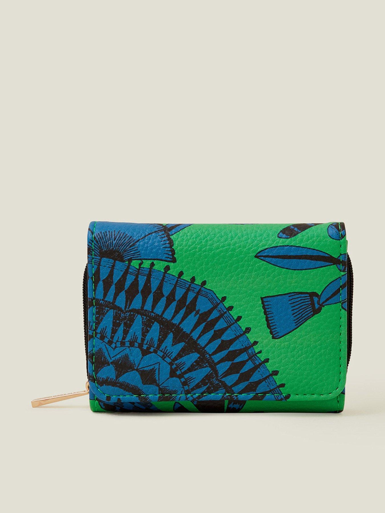 Accessorize Green Floral Print Purse Very.co.uk