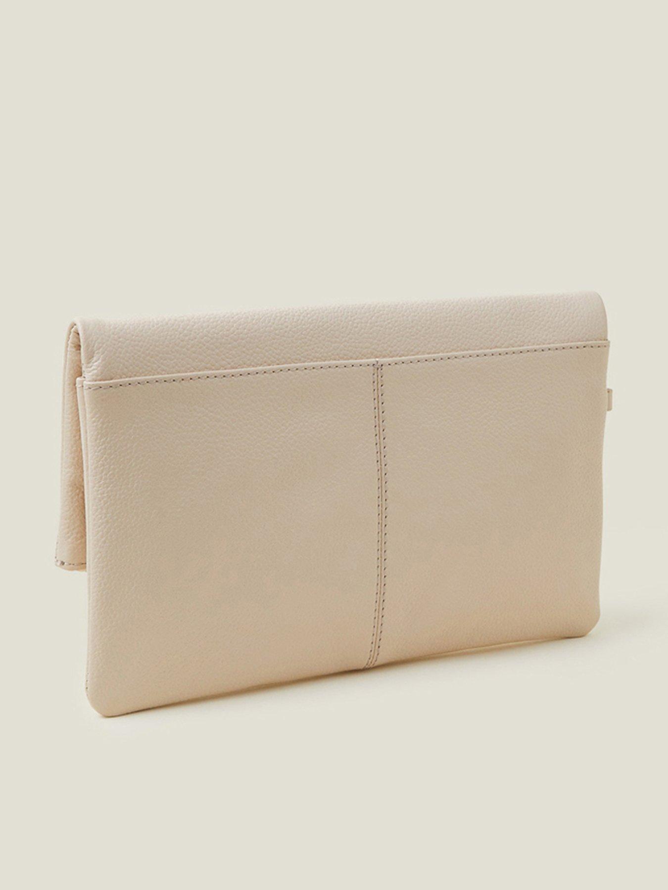 Image 3 of 4 of Accessorize Leather Foldover Clutch