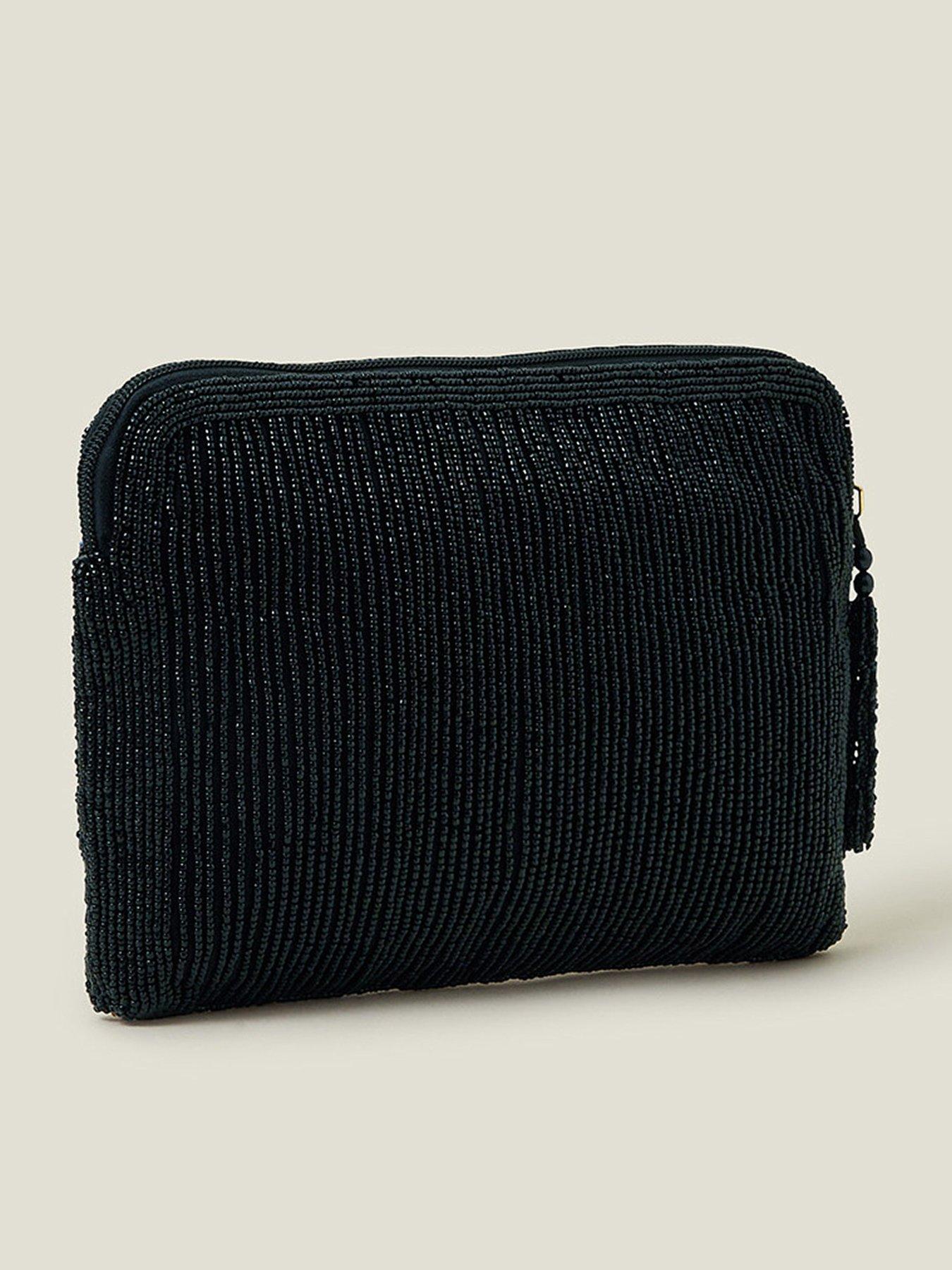 Image 3 of 4 of Accessorize Multi Bead Zip Clutch
