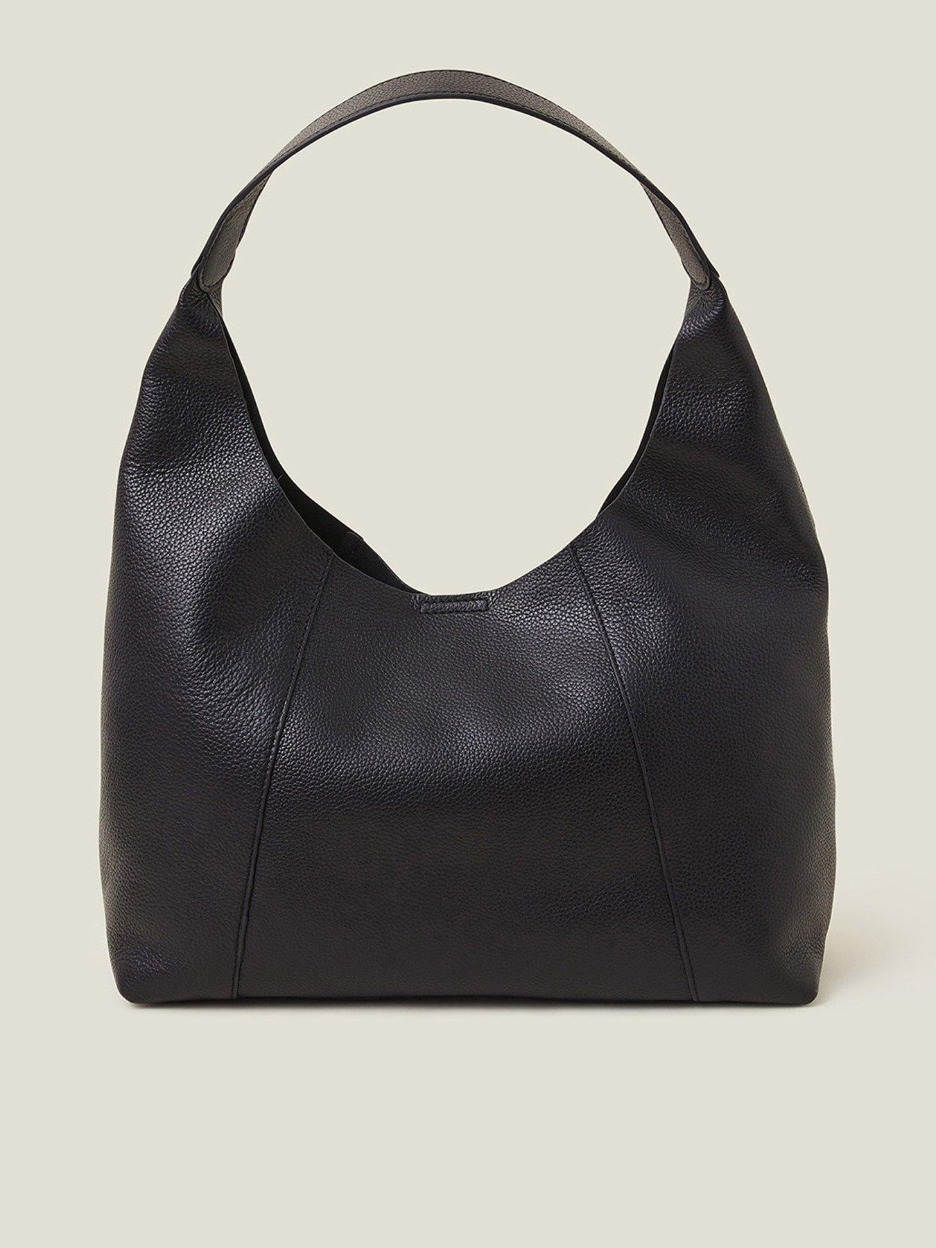 Image 1 of 4 of Accessorize Leather Black Shoulder