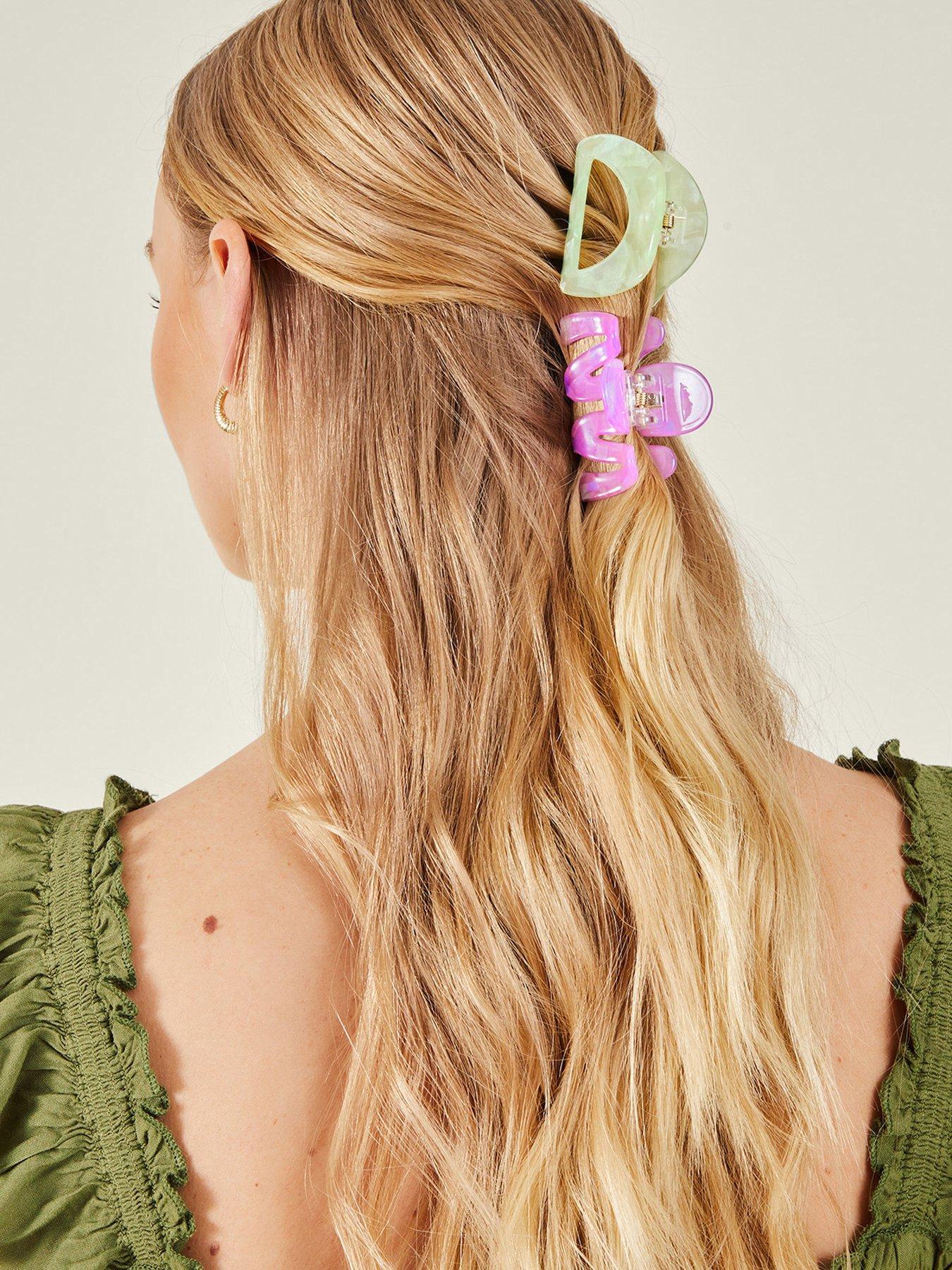 Image 2 of 3 of Accessorize 4 X Marble Claw Clips