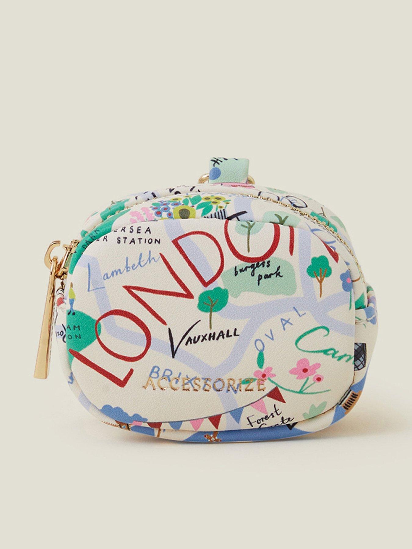 Image 1 of 3 of Accessorize London Map Earphone Keyring Case