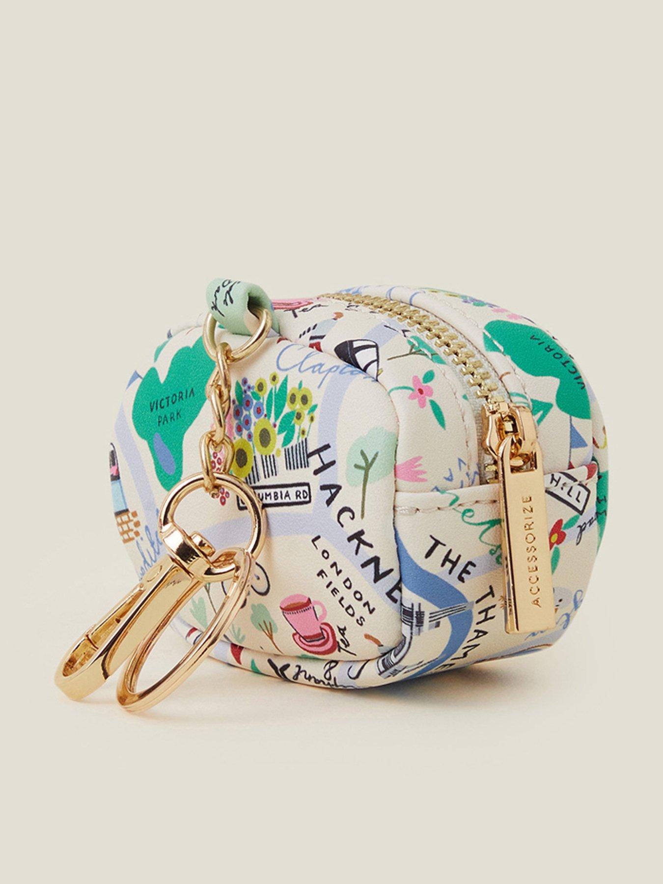 Image 2 of 3 of Accessorize London Map Earphone Keyring Case