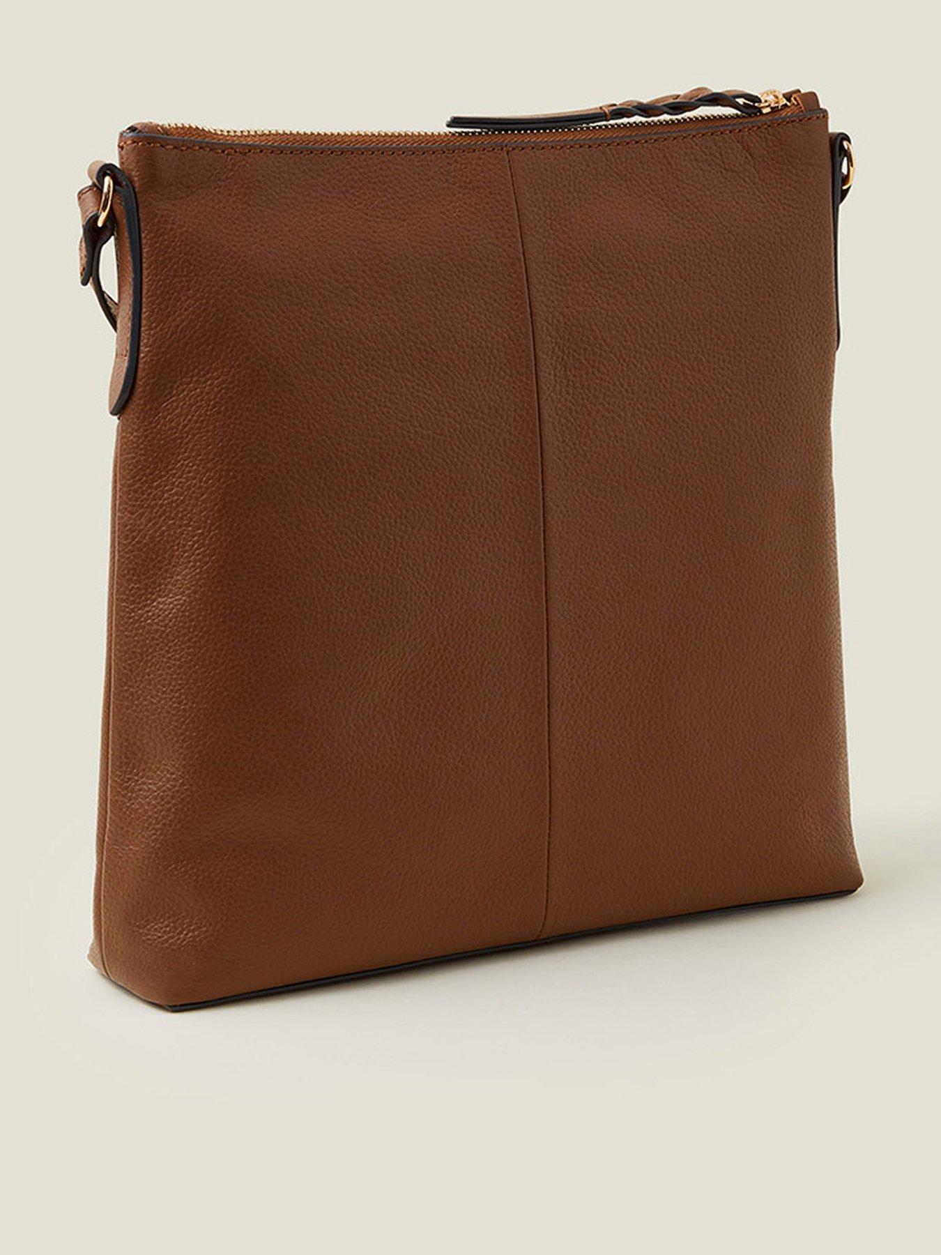 Image 3 of 4 of Accessorize Leather Large Messenger