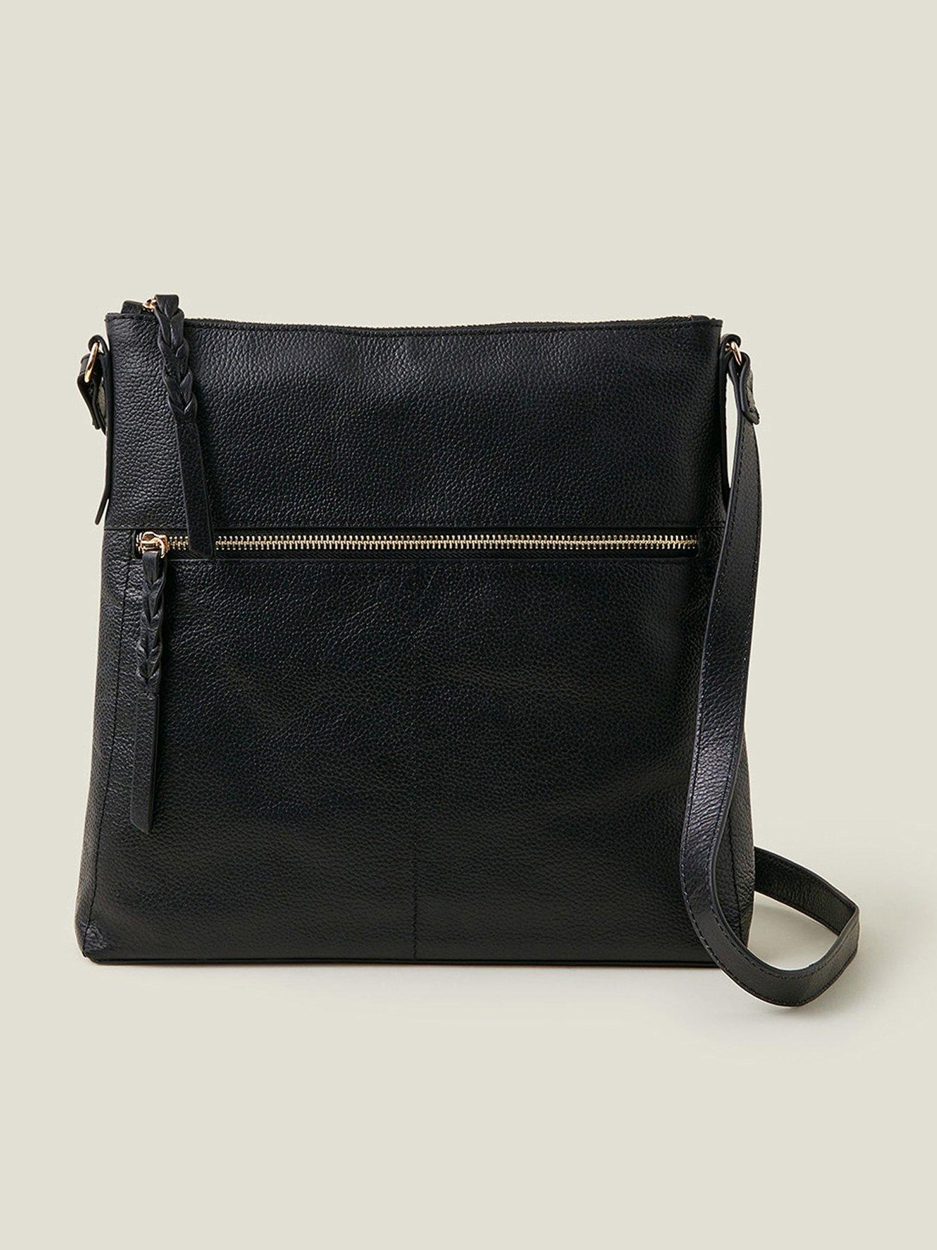 Image 1 of 4 of Accessorize Leather Large Messenger
