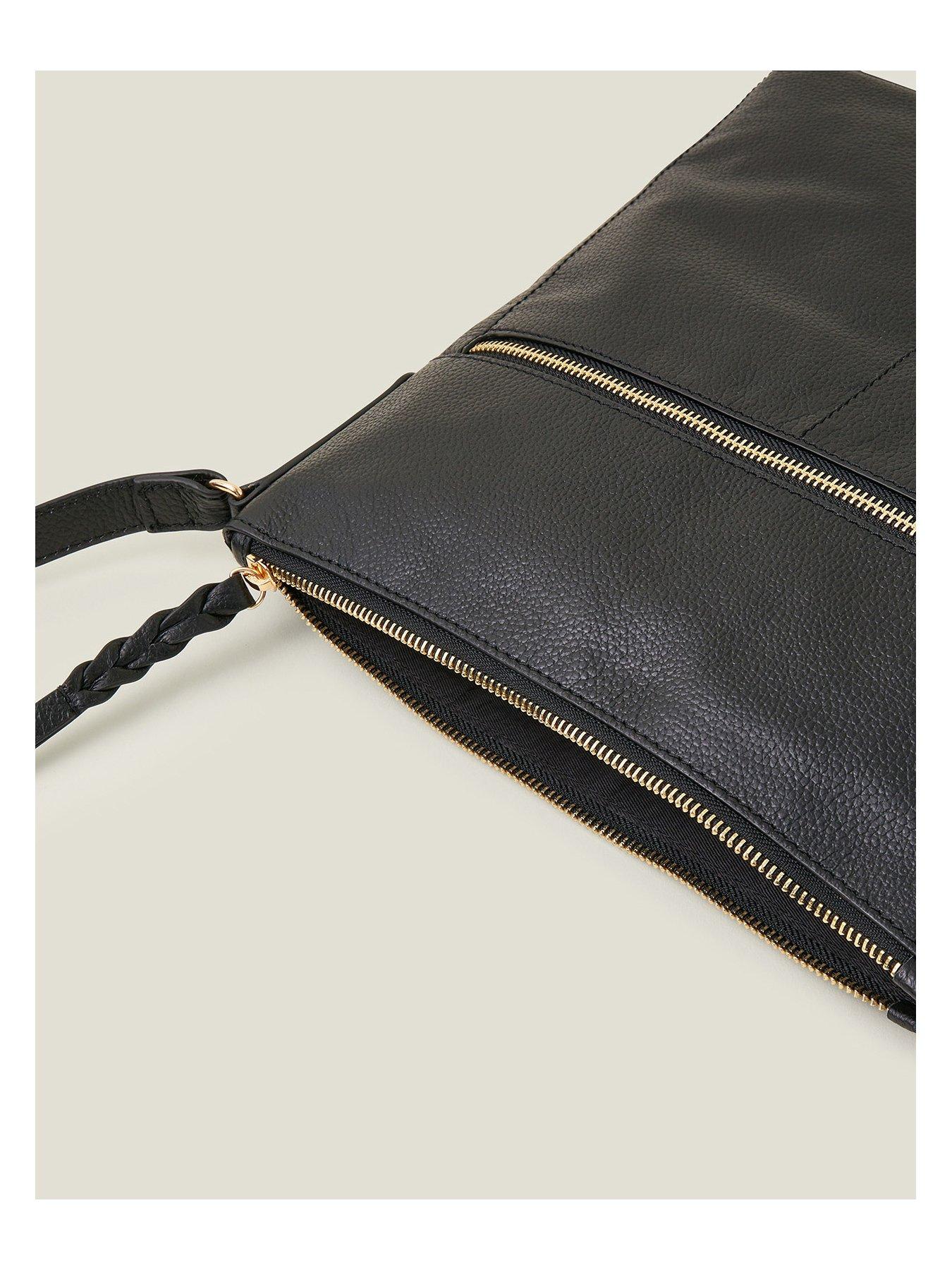 Image 4 of 4 of Accessorize Leather Large Messenger