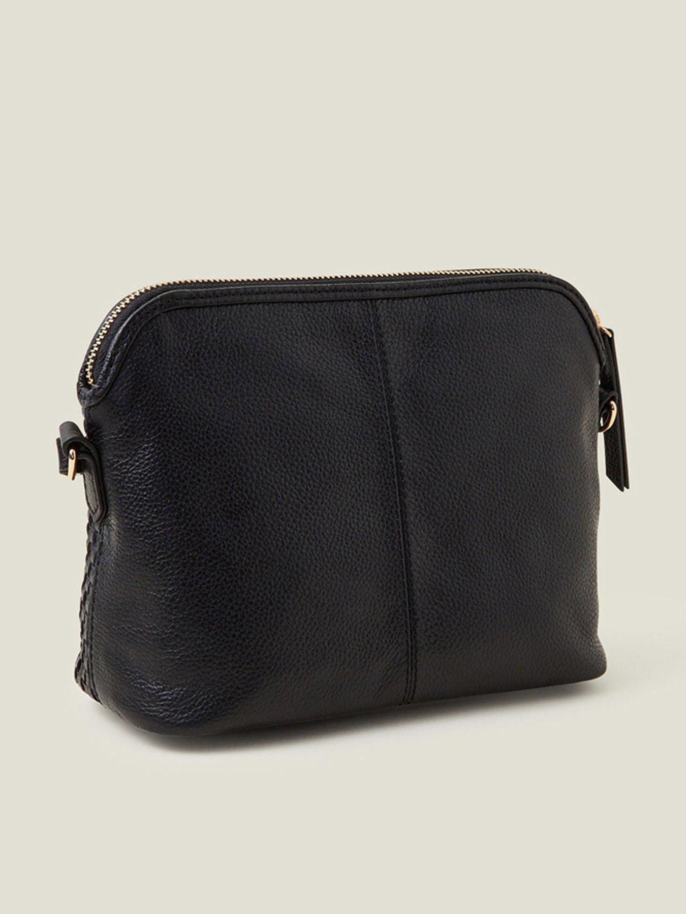 Image 3 of 4 of Accessorize Leather Woven Cross Body