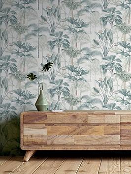 Product photograph of Arthouse King Palm Green Wallpaper from very.co.uk