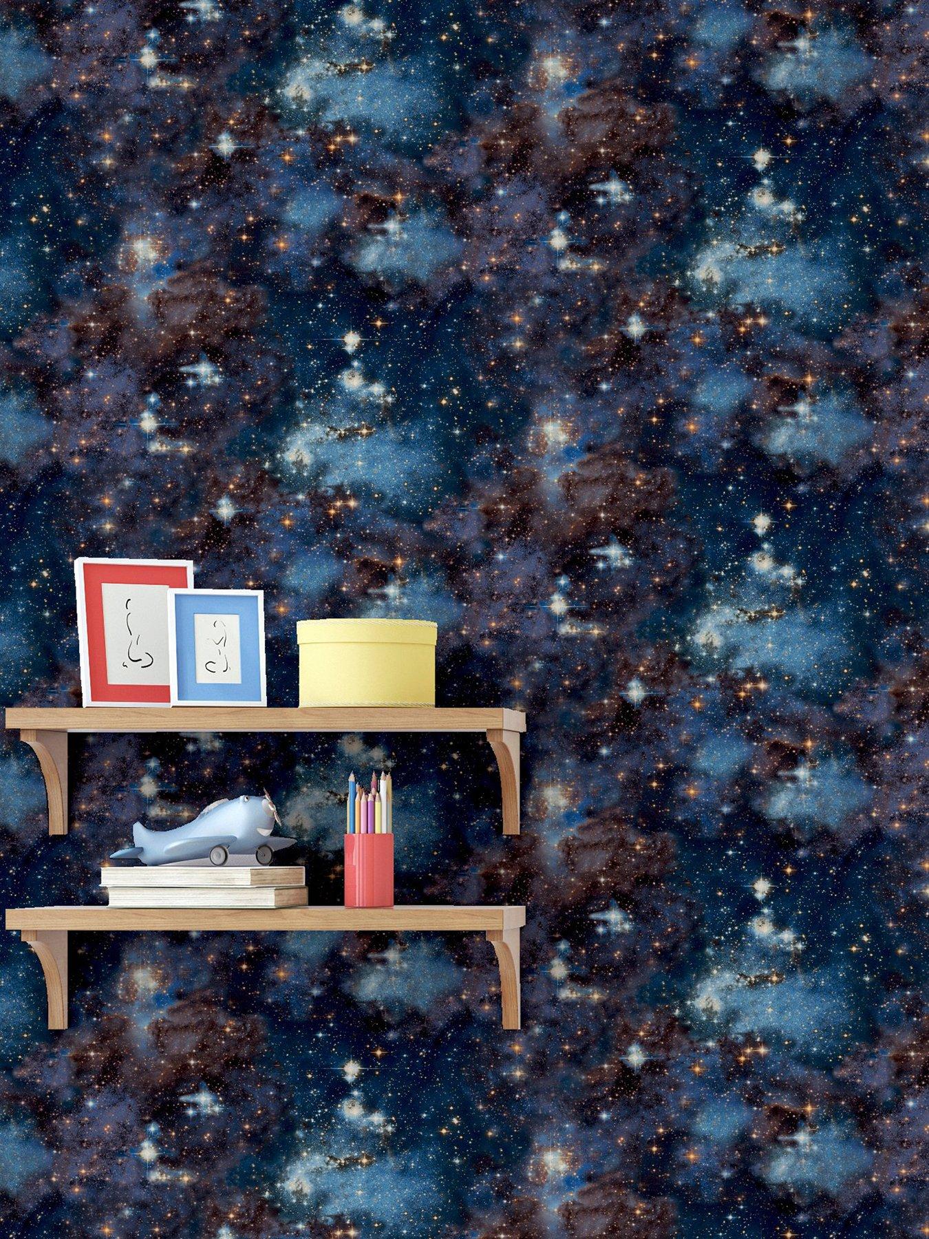 arthouse-stardust-charcoal-and-blue-wallpaper