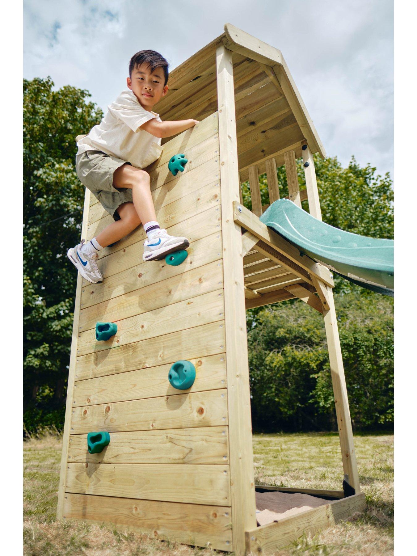 Plum lookout tower wooden climbing frame with swings online