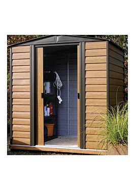 Product photograph of Rowlinson 6x5 Woodvale Metal Apex Shed from very.co.uk