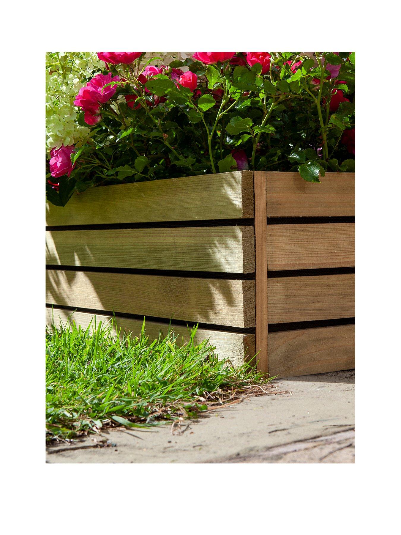 Image 3 of 5 of Rowlinson 8" Ledbury Slat Edging (Pack of 4)