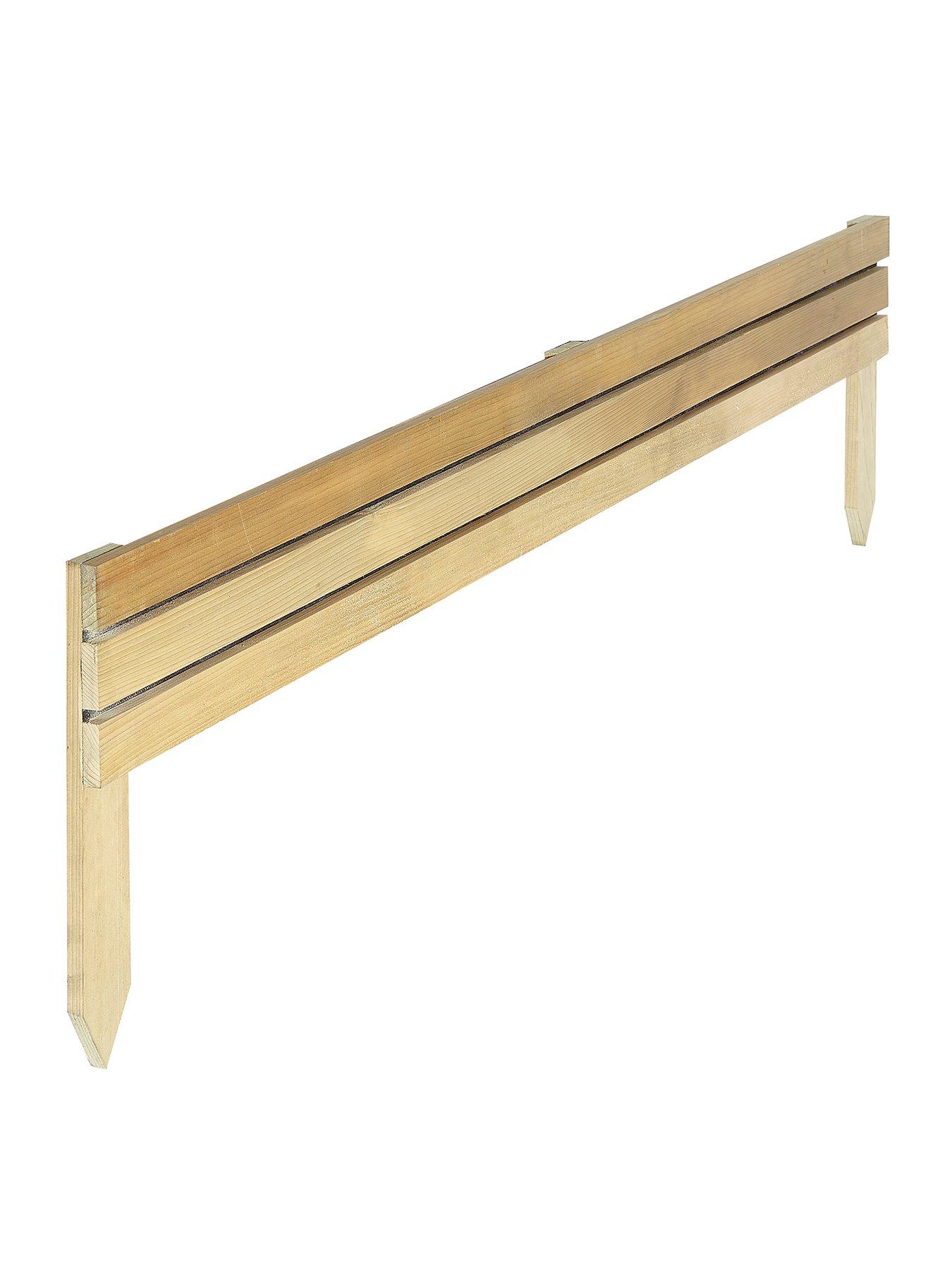 Image 3 of 4 of Rowlinson 6" Ledbury Slat Edging (Pack of 2)