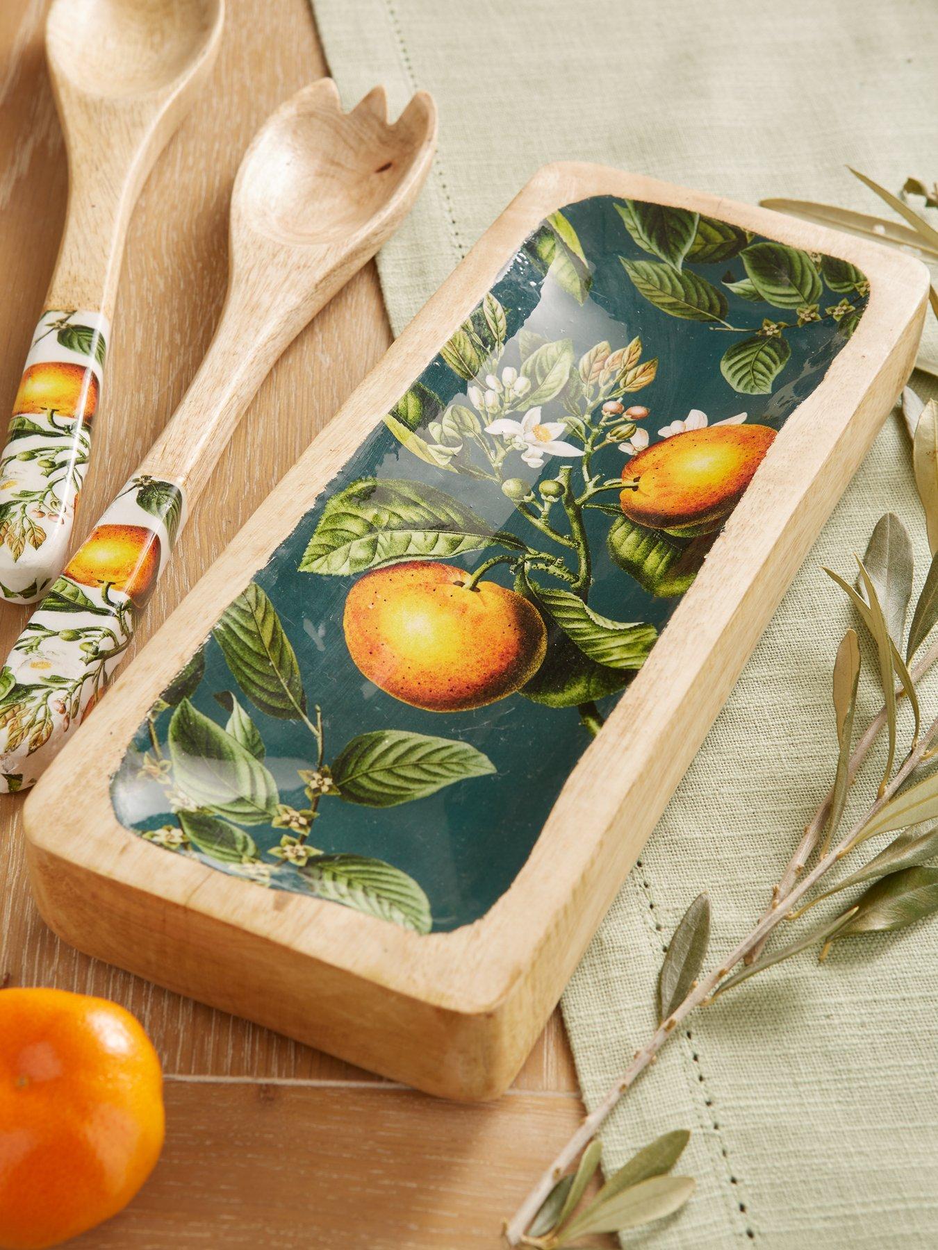 Product photograph of Very Home Orange Blossom 30 5 Cm Mango Wood Serving Dish from very.co.uk