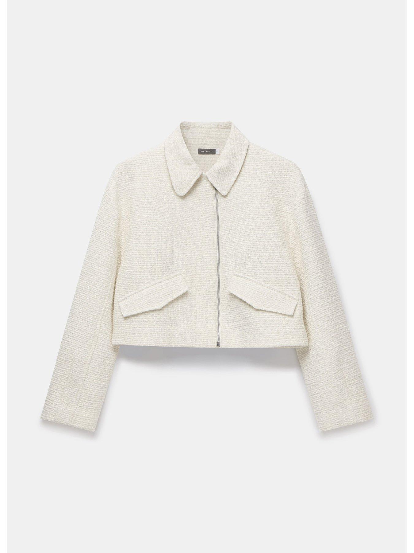 Mint Velvet Ivory Boucle Western Jacket | Very.co.uk