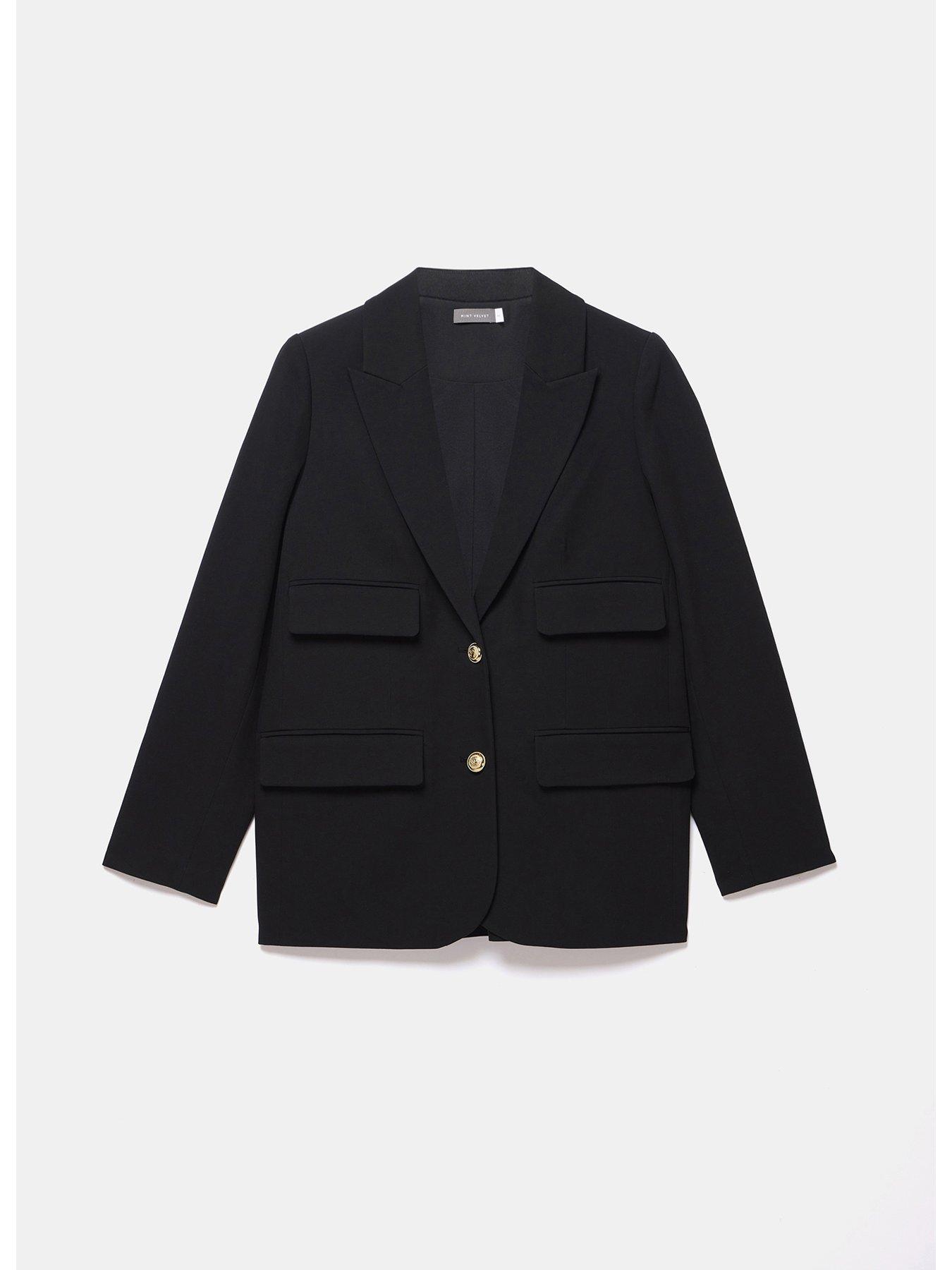 Mint Velvet Black Single Breasted Blazer | Very.co.uk