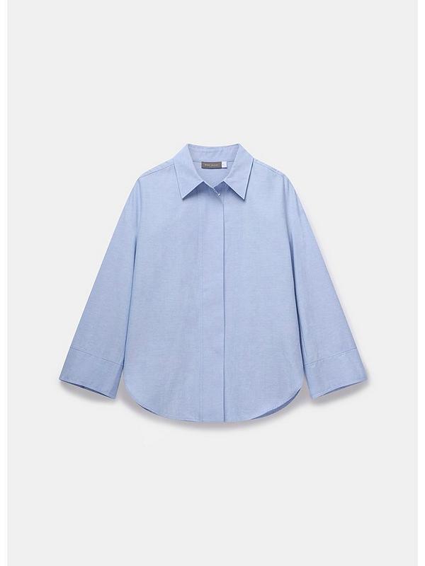 Mint Velvet Blue Oversized Oxford Shirt | Very.co.uk