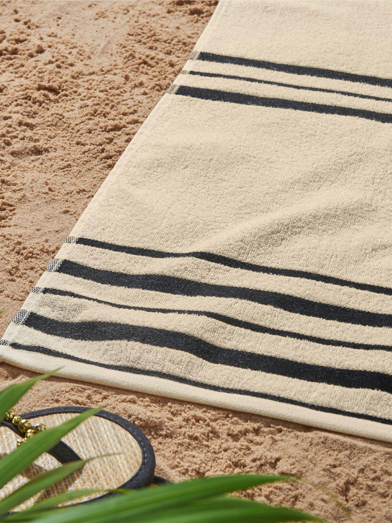 Image 3 of 4 of Catherine Lansfield Stripe Beach Towel Twin Pack
