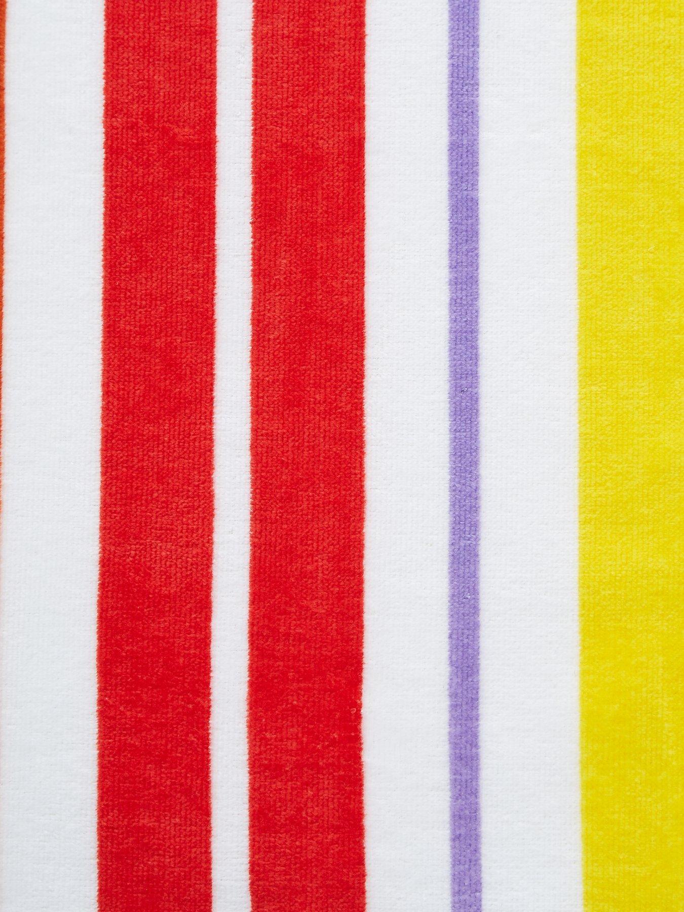 Image 5 of 5 of Catherine Lansfield Rainbow Stripe Cotton Beach Towel