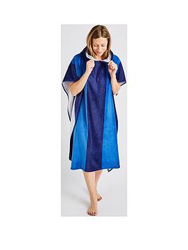 Product photograph of Catherine Lansfield Stripe Adult Beach Poncho Towel from very.co.uk