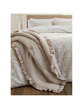 Product photograph of Bianca Soft Washed Frill Bedspread from very.co.uk