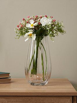 Product photograph of Very Home Clear Tulip Vase 12cm from very.co.uk