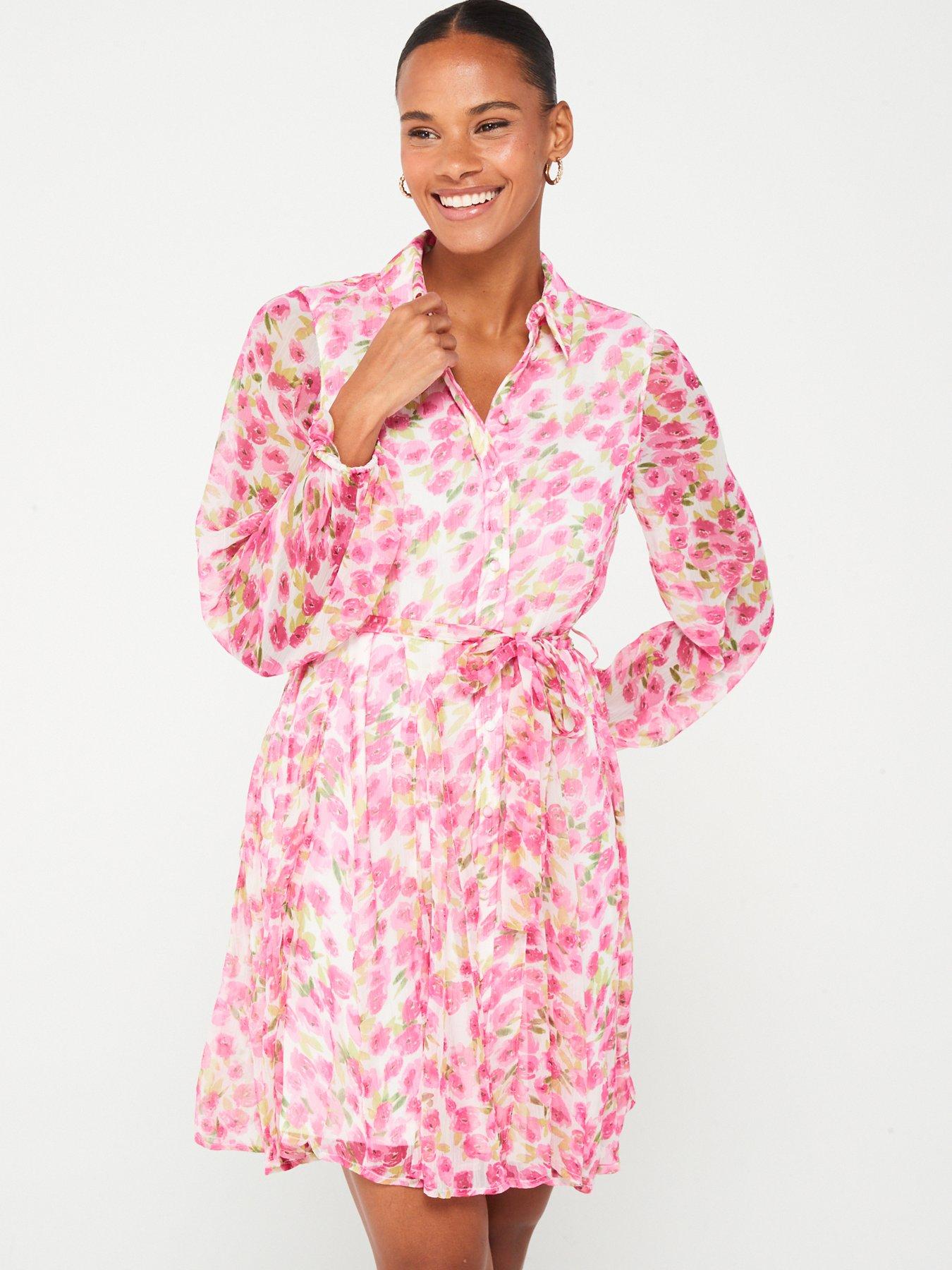 Vero Moda Floral Mini Dress Pink Very