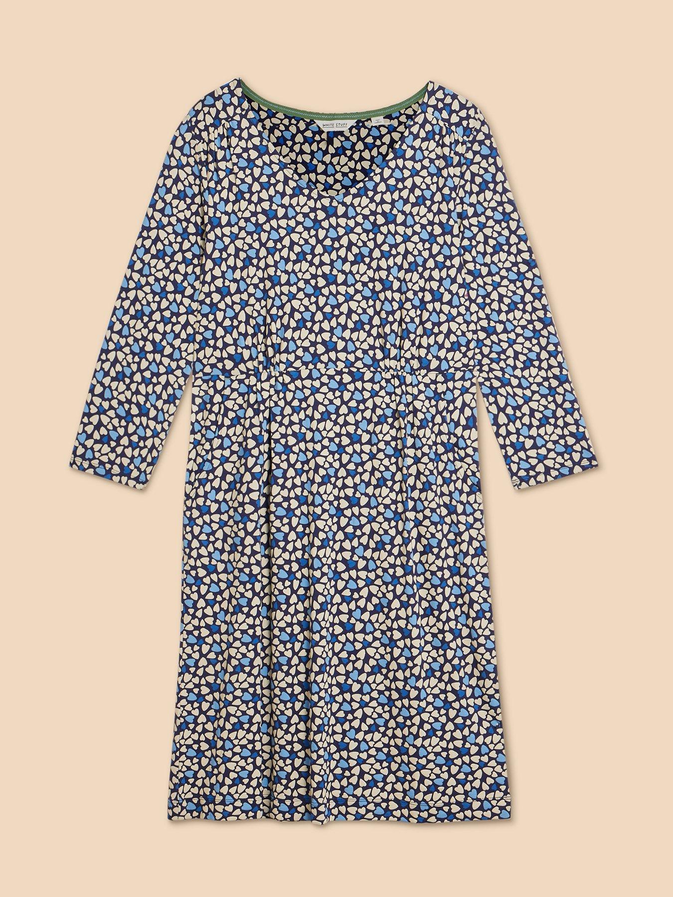 White Stuff Tallie Jersey Dress - Blue | Very.co.uk