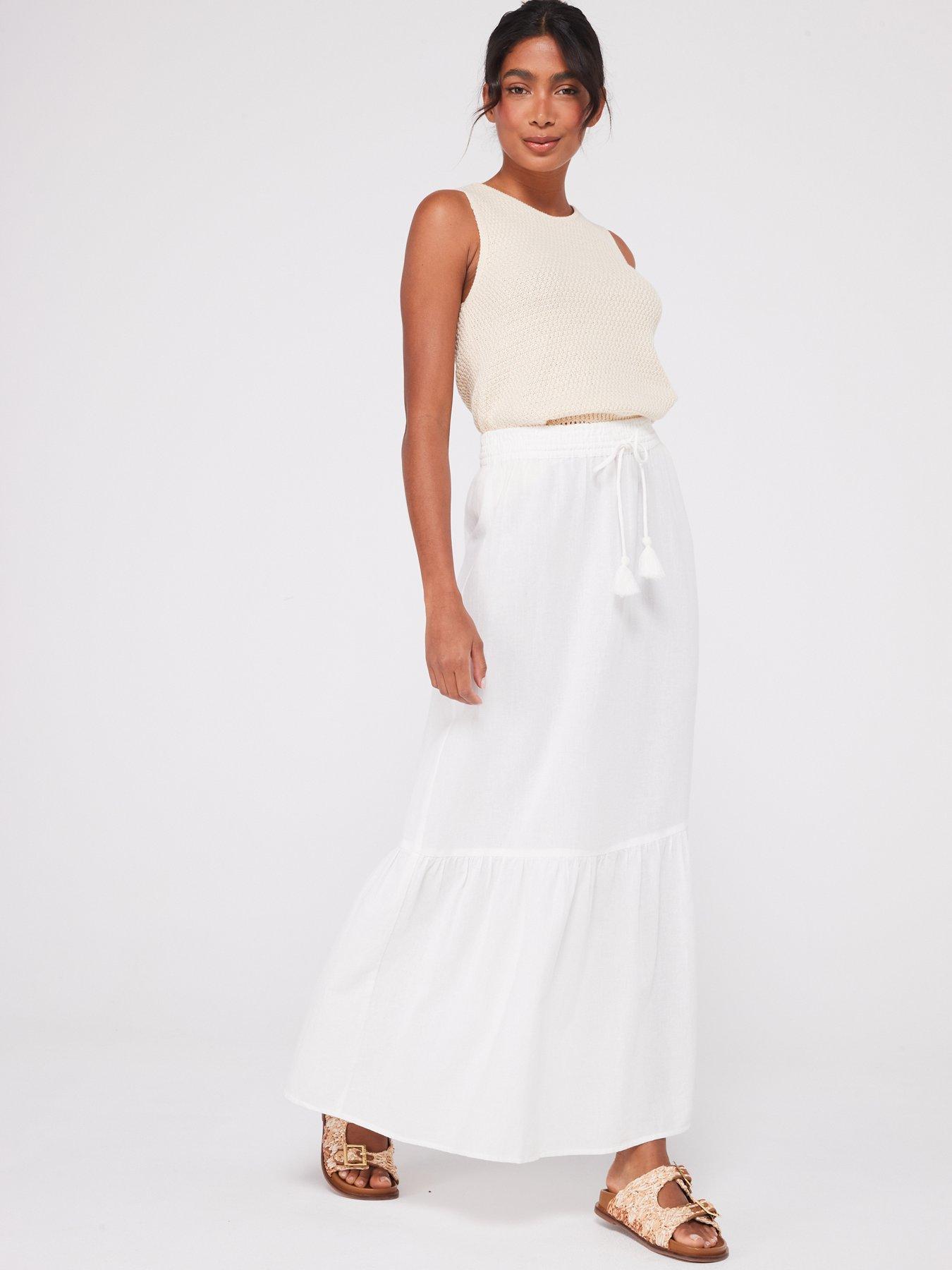 Vero Moda High Waist Maxi Skirt White Very