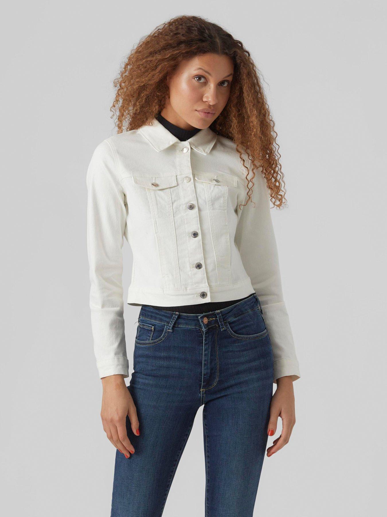 Ladies white hotsell denim jacket uk