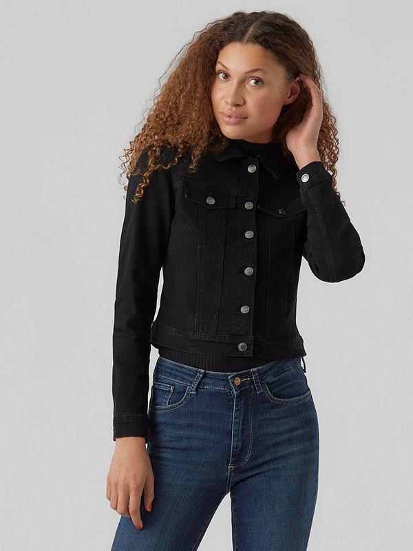 Vero Moda Slim Denim Jacket - Black | Very.co.uk