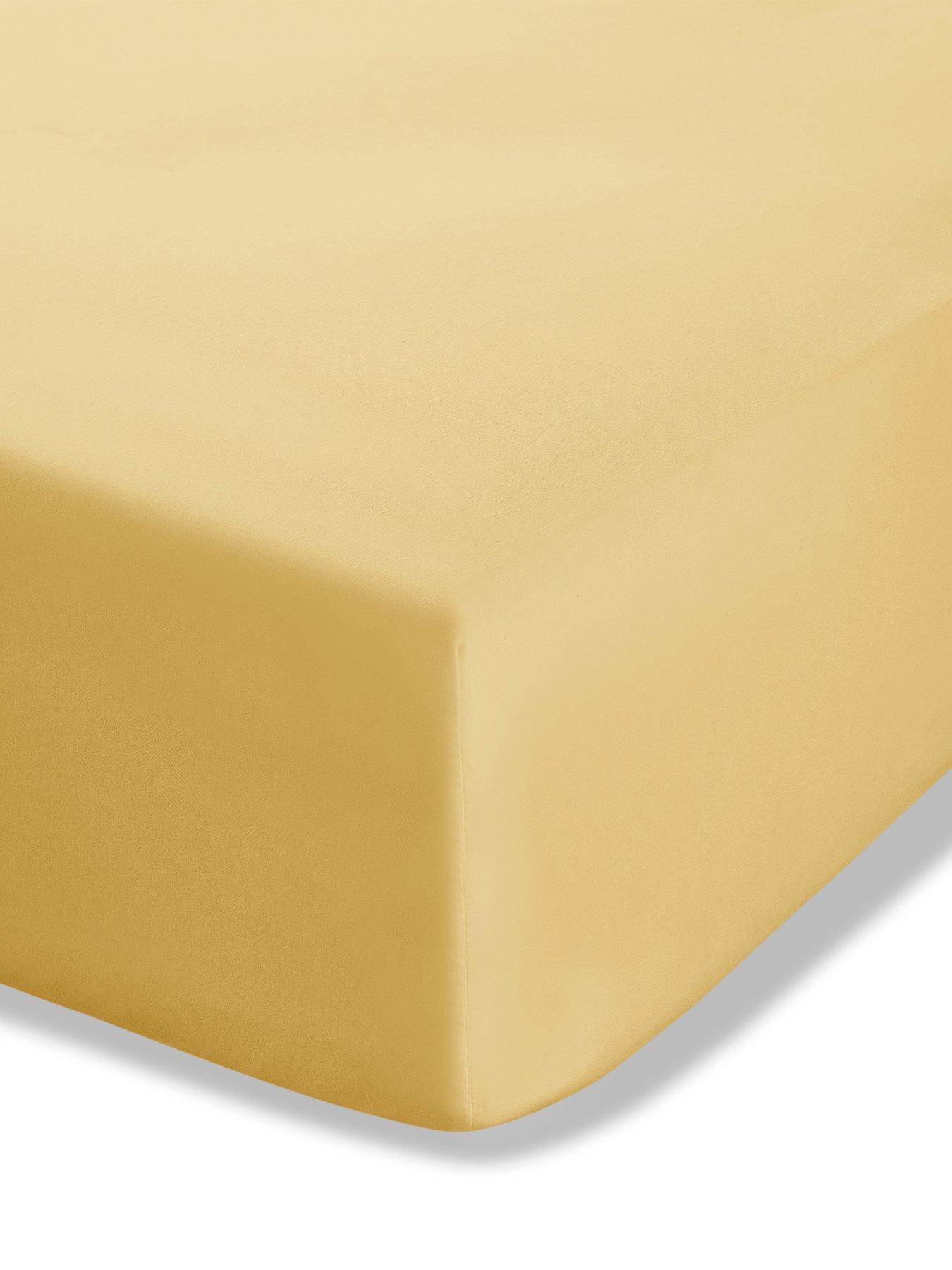 home-garden-super-king-6ft-yellow-fitted-sheets-very