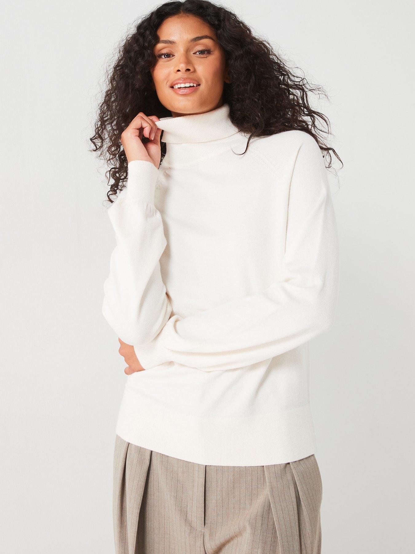 undefined Roll Neck Relaxed Jumper - Off White