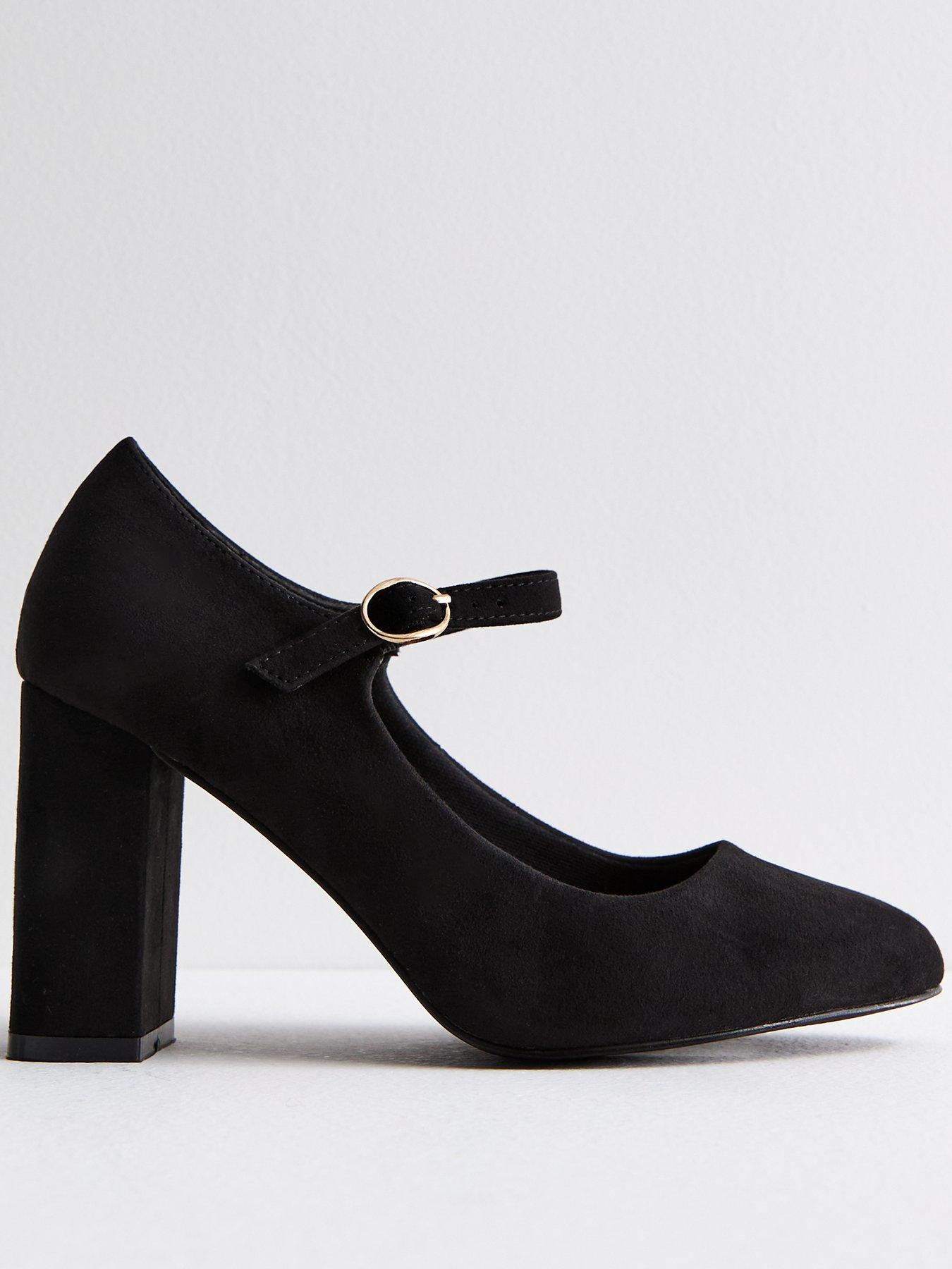 New look black hot sale court shoes