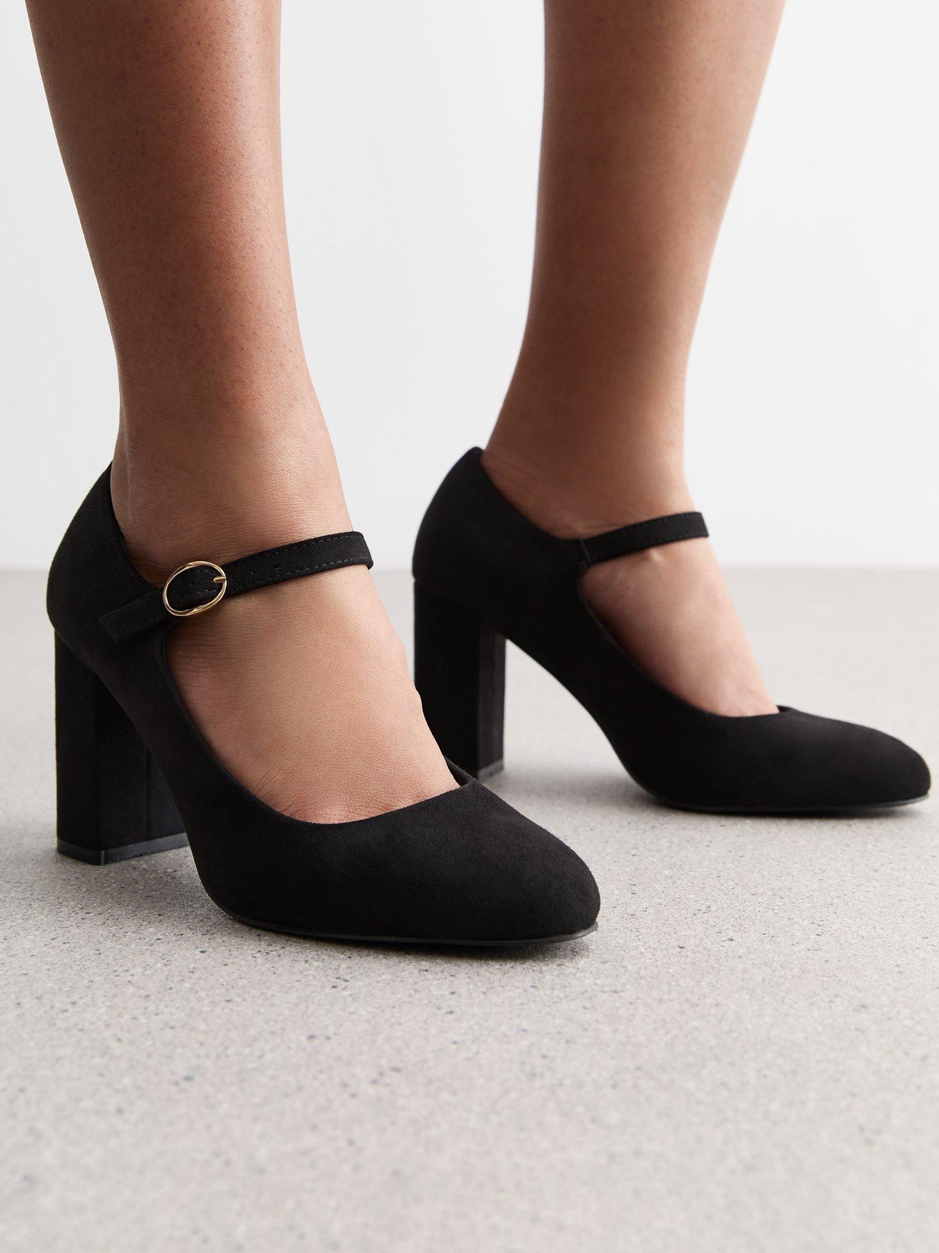 Black mary jane court shoes online