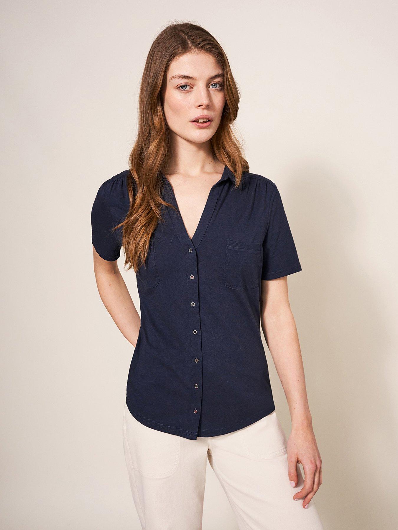 undefined Penny Pocket Jersey Shirt - Navy