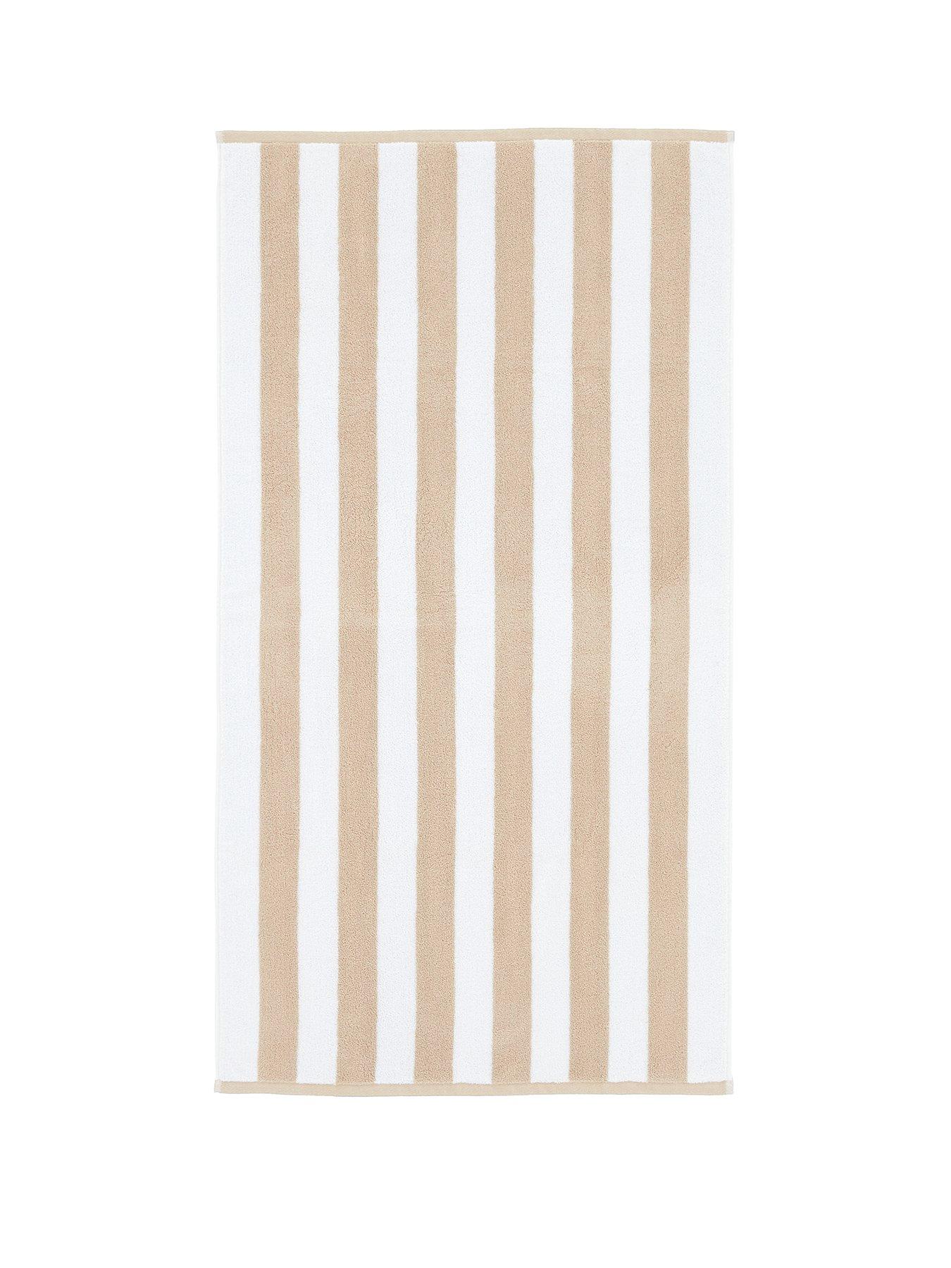 Product photograph of Bianca Reversible Stripe Cotton Jacquard Towel from very.co.uk