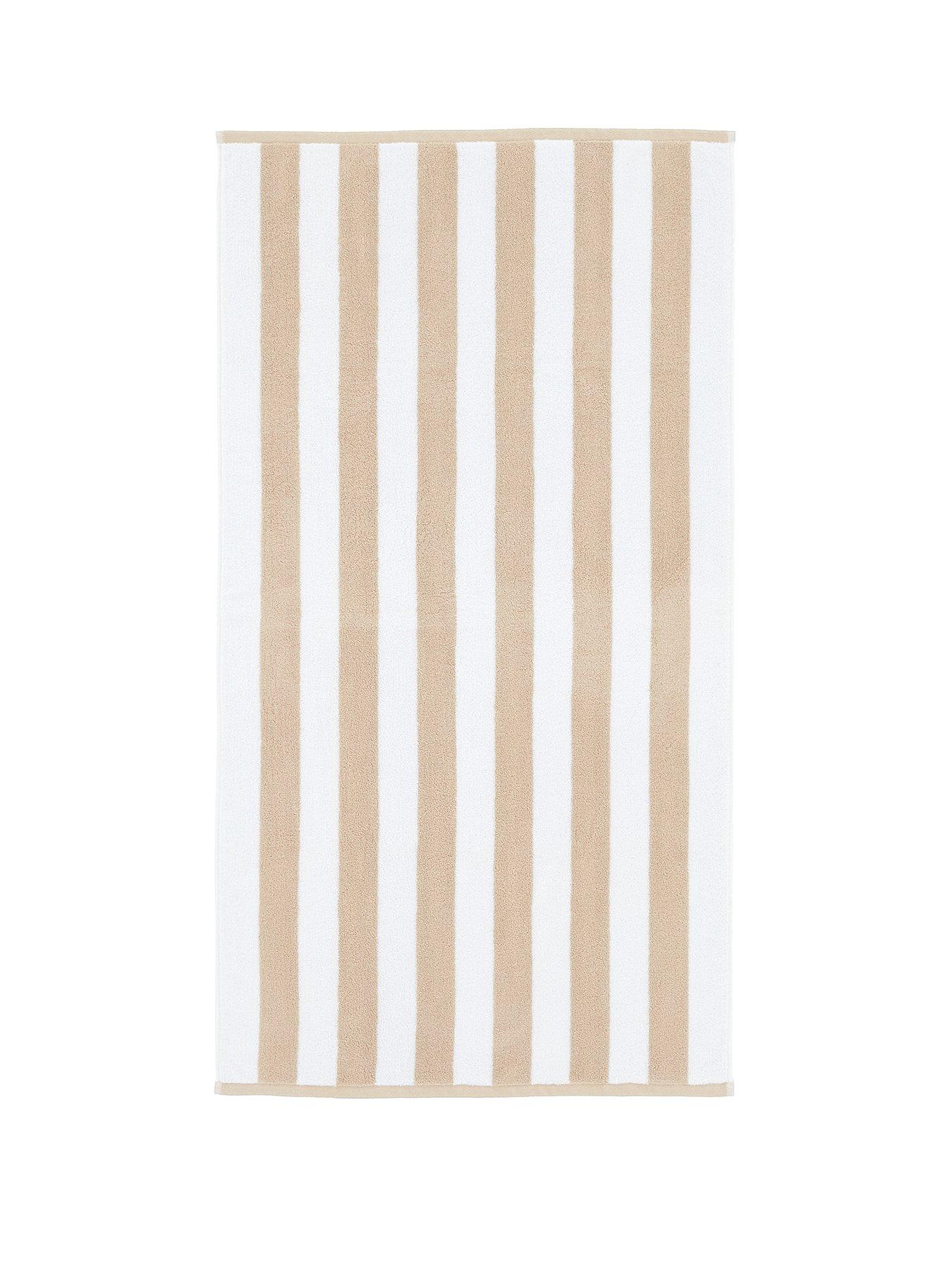 Bianca Reversible Stripe Jacquard 100% Cotton Towel Collection