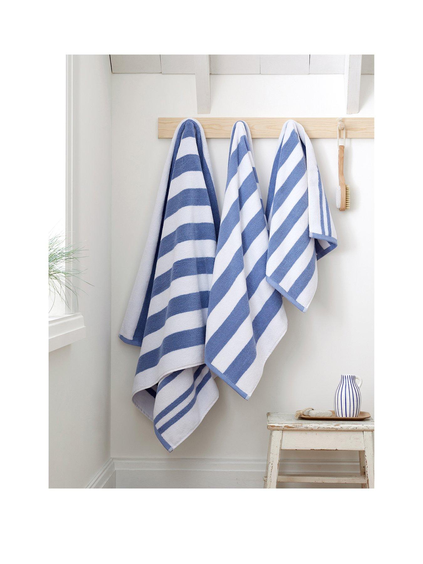 undefined Reversible Stripe Jacquard 100% Cotton Towel Collection