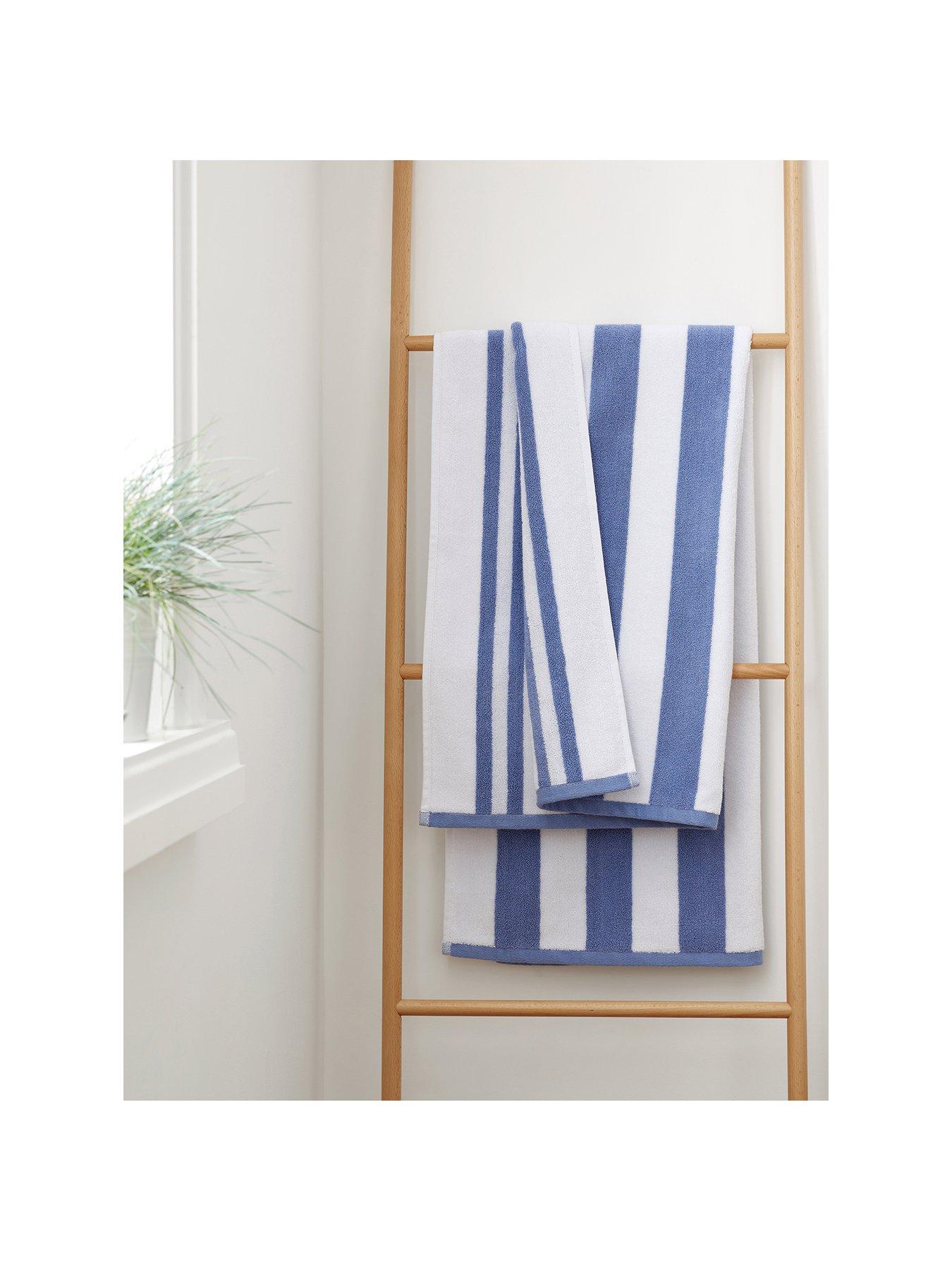 Image 1 of 5 of Bianca Reversible Stripe Jacquard 100% Cotton Towel Collection