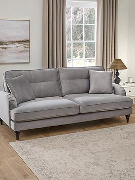 Product photograph of Very Home Victoria 4 Seater Fabric Sofa - Grey - Fsc Reg Certified from very.co.uk