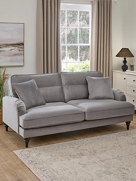 Product photograph of Very Home Victoria 3 Seater Fabric Sofa - Grey - Fsc Reg Certified from very.co.uk