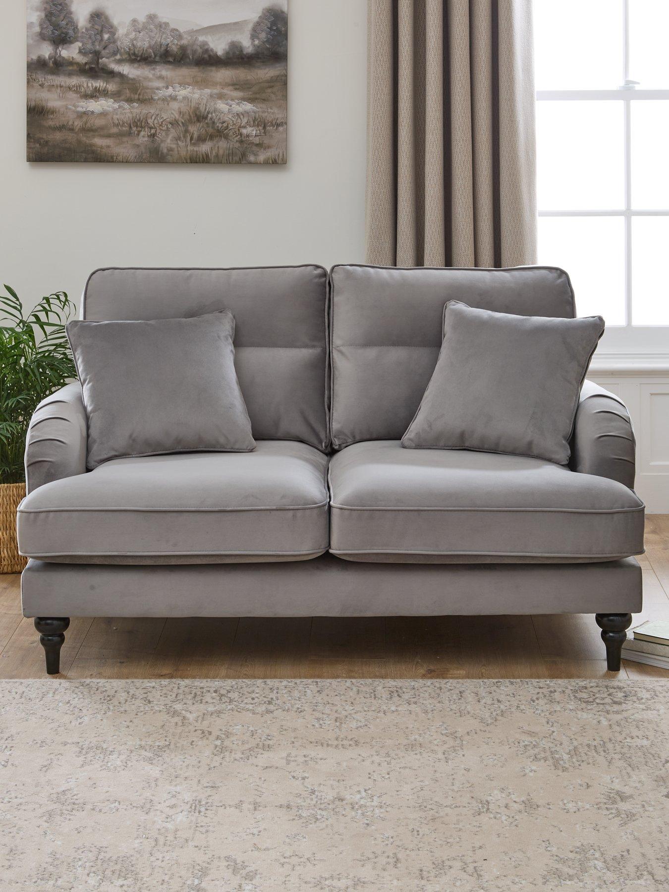 Product photograph of Very Home Victoria 2 Seater Fabric Sofa - Grey - Fsc Reg Certified from very.co.uk